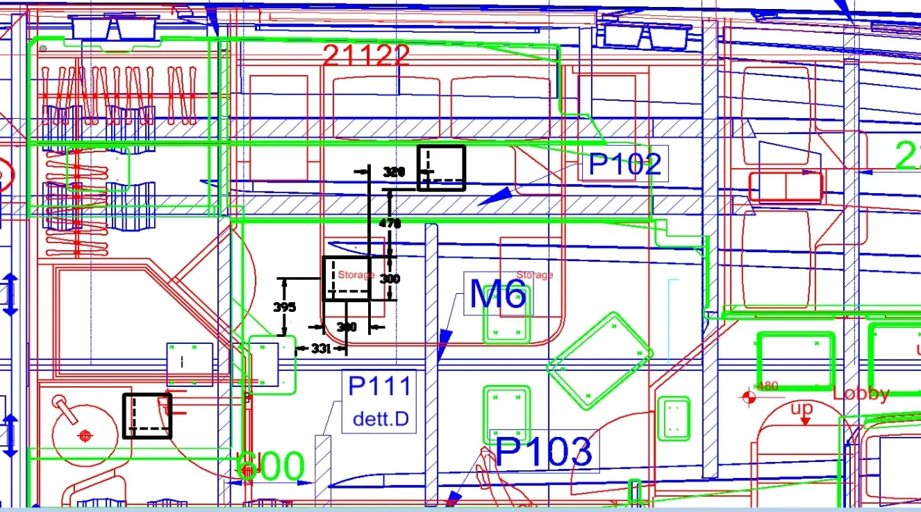 Dettaglio dell’installazione dei sensori sullo scafo dell’Azimut S7.