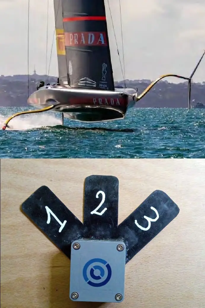 Estensimetri su misura InSensus per il monitoraggio dei carichi nei punti critici della barca Luna Rossa.