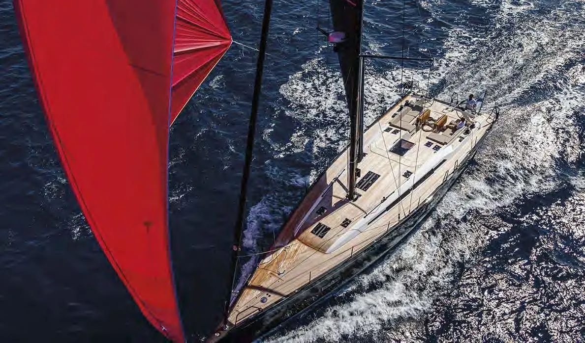 Dettaglio dell’installazione dei sensori sulla struttura dello yacht.