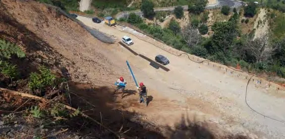 Dettaglio dell’installazione del sistema Land Sentinel a Tramonti.